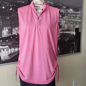 Women's PGA Tour sleeveless side cinch golf shirt